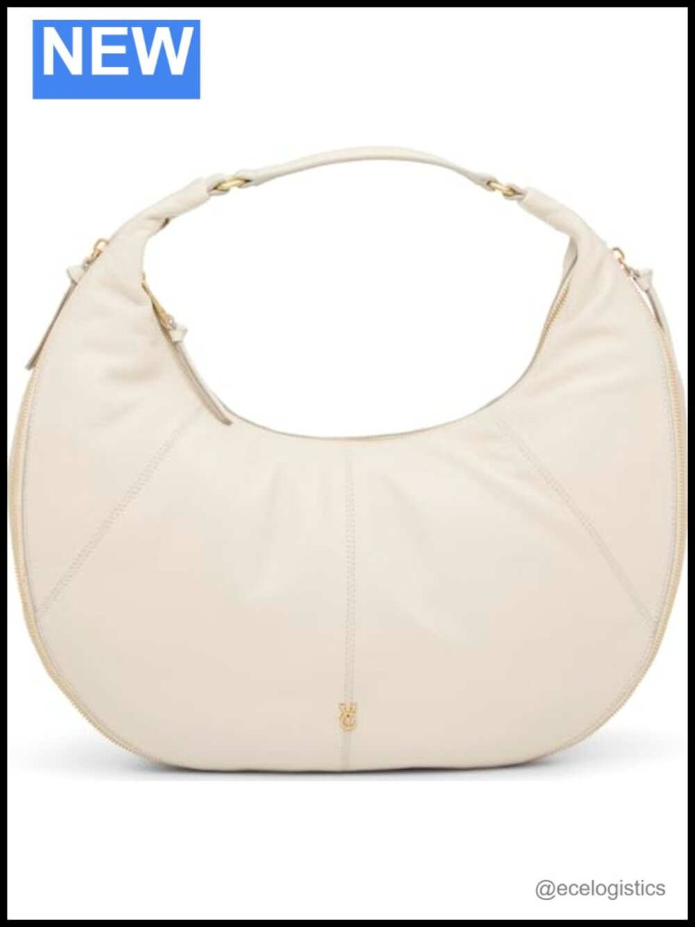Leather Hobo Bag Shoulder Purse Zipper Closure